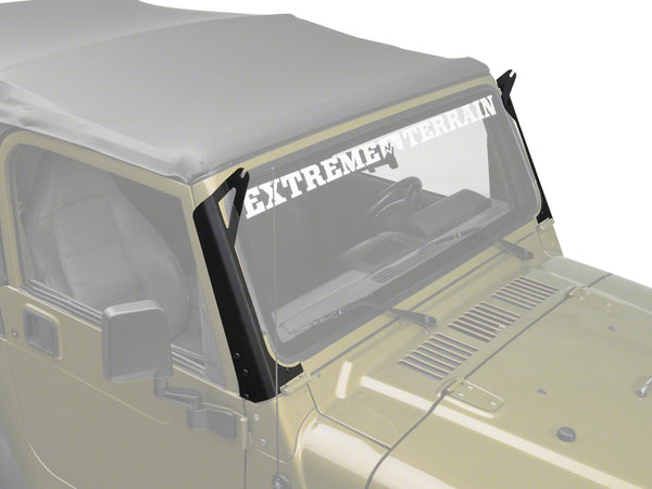 Raxiom 97-06 Jeep Wrangler TJ 50-In LED Light Bar Windshield Mount - J106745 for 1997-2006 Jeep Wrangler - front view