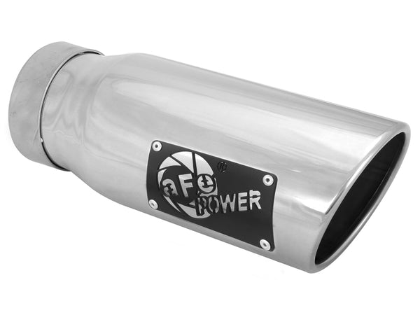 afe MACH Force-Xp Universal Exhaust Tip 3-1/2 IN Inlet x 4-1/2 IN Outlet x 12 IN L - 49T35451-P12