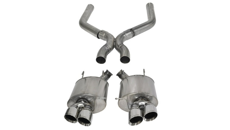 Corsa 2013-2014 Ford Mustang Shelby GT500 5.8L V8 Polished Sport Axle-Back + XO Exhaust - 14323