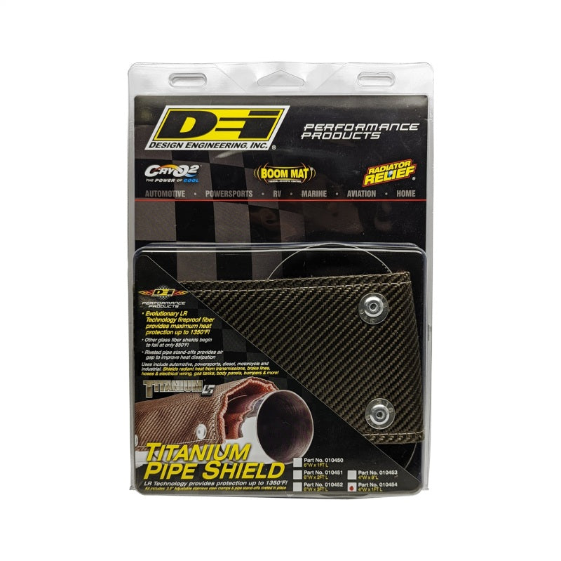 DEI Pipe Shield w/Stainless Steel Clamps - 4in x 12in - Titanium - 10454