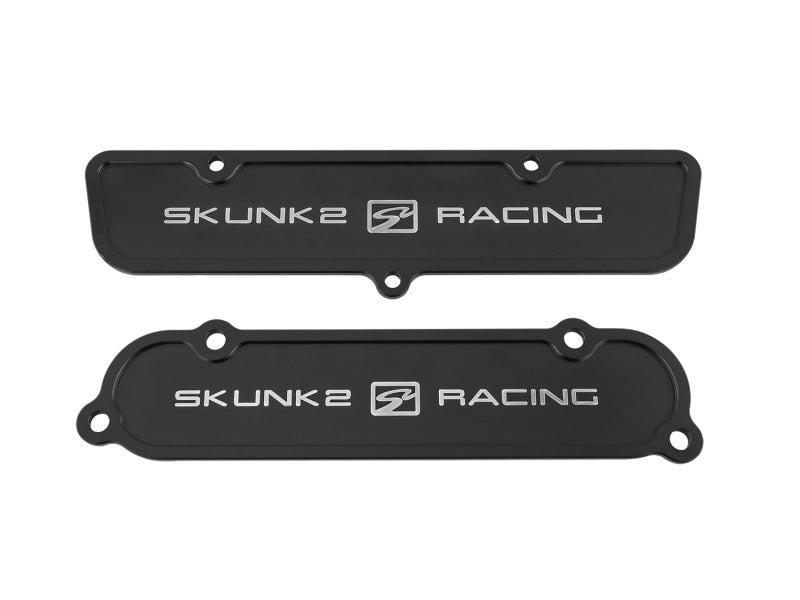 Skunk2 Black Anodized Billet 6061 Aluminum Intake & Exhaust Port Covers - K-Series Cylinder Heads - 666-05-0100 by Skunk2 Rac