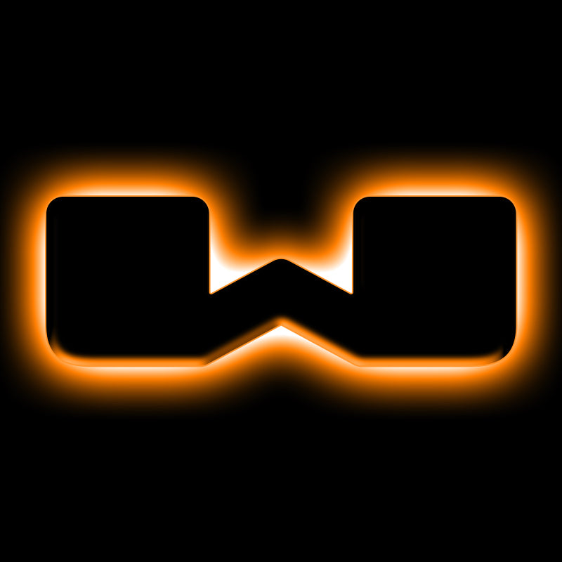 ORACLE Lighting Universal Illuminated LED Letter Badges - Matte Blk Surface Finish - W SEE WARRANTY - 3141-W-005