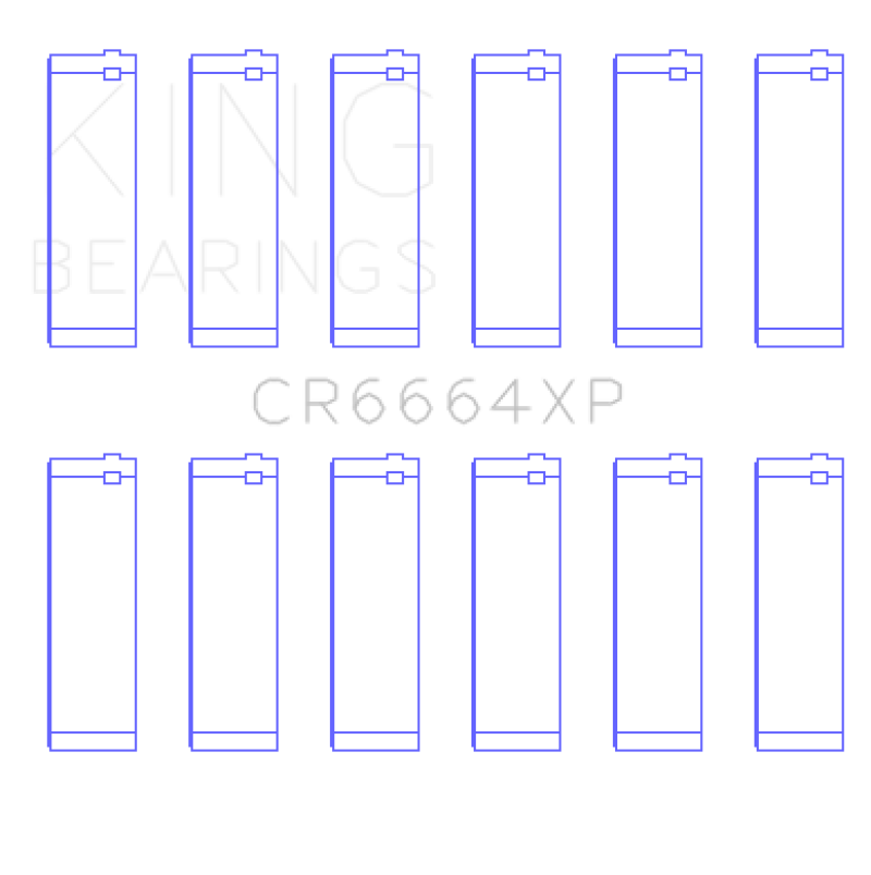 King Buick V6 (Size STD) XP - Series Performance Rod Bearing Set - CR6664XP