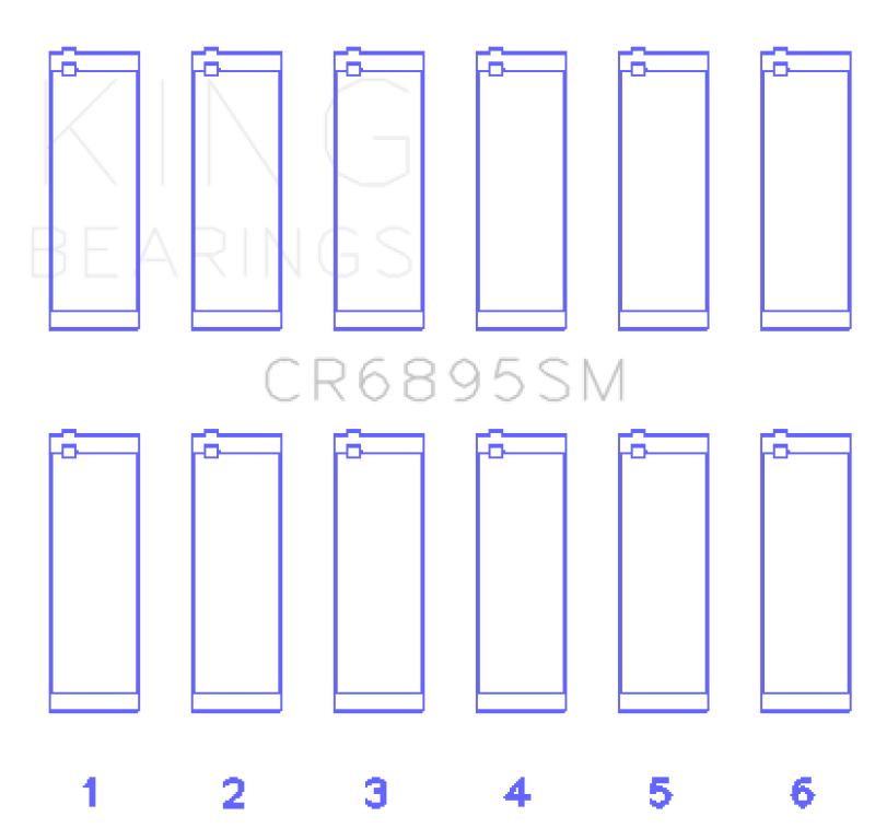 King Engine Bearings Ford Ecoboost 3.5L V6 (Size +0.50mm) Connecting Rod Bearing Set - CR6895SM0.5