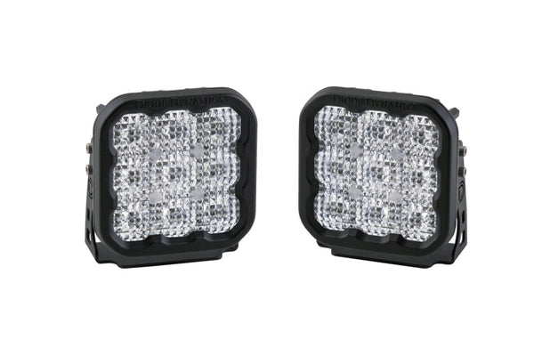 Diode Dynamics SS5 LED Pod Sport - White Flood (Pair) - DD6770P by Diode Dynamics - front view