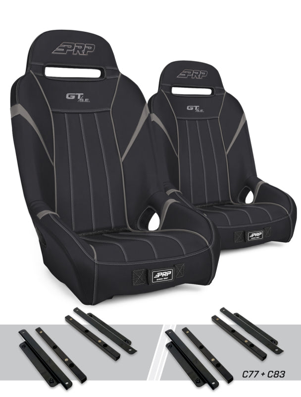 PRP GT/S.E. Suspension Seats Kit for Polaris General, RZR S 900, 900 Trail, Trail, XP 1000, Turbo, T - A5701-PORXP-C83-203