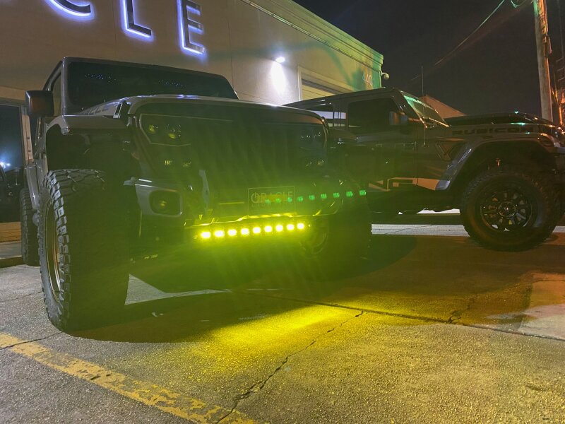 ORACLE Lighting 2019+ Jeep Wrangler JL Skid Plate w/ Integrated LED Emitters - Yellow SEE WARRANTY - 5883-006