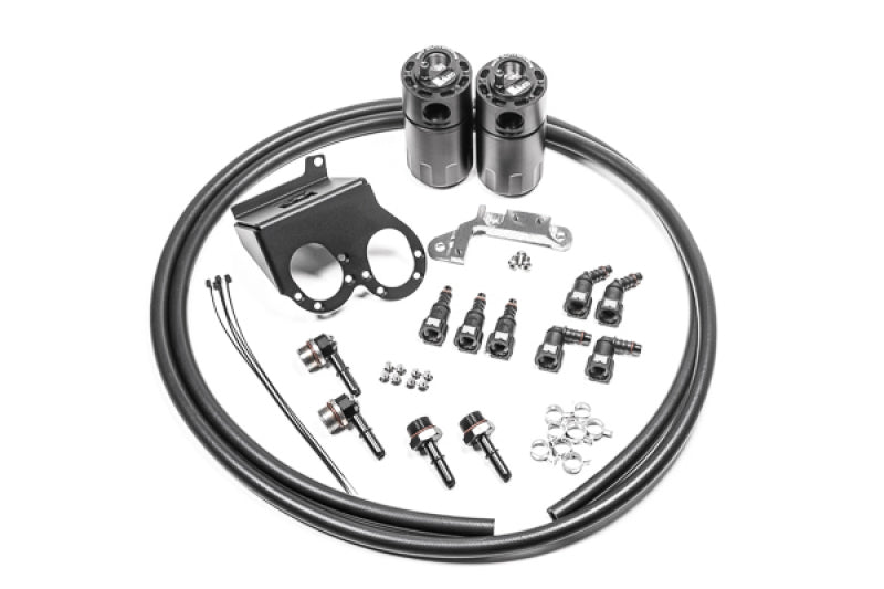 Radium 14-19 Chevrolet Corvette LT1 CCV Fluid Lock Dual Catch Can Kit - 20-0986-FL