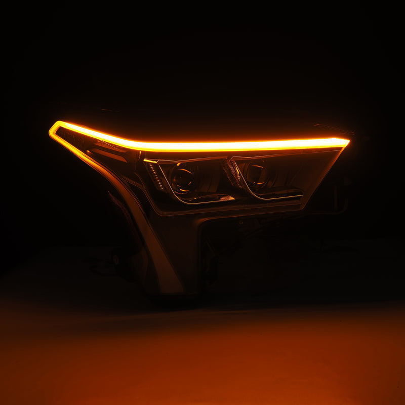 AlphaRex 22+ Toyota Tundra LUXX-Series Headlights Black w/Amber DRL - Req 810029 OR 810030 - 880874