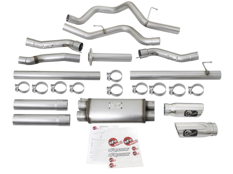 aFe MACHForce XP Exhaust Cat-Back SS-409 2017 Ford F-150 Raptor V6-3.5L (tt) w/ Polished Tips - 49-43045-P