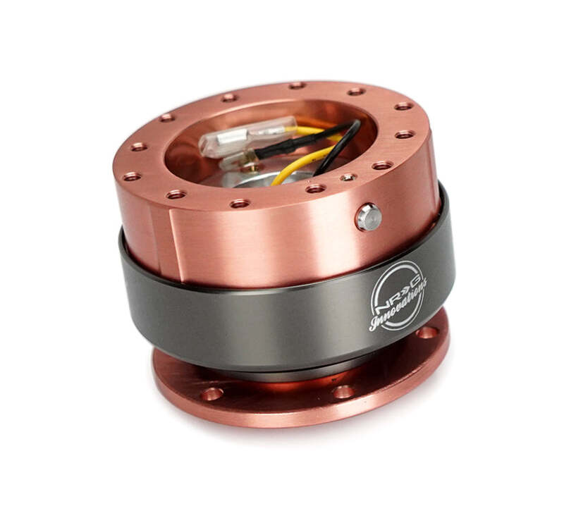 NRG Quick Release Gen 2.0 - Rose Blush Body / Titanium Chrome Ring - SRK-200RB - front view