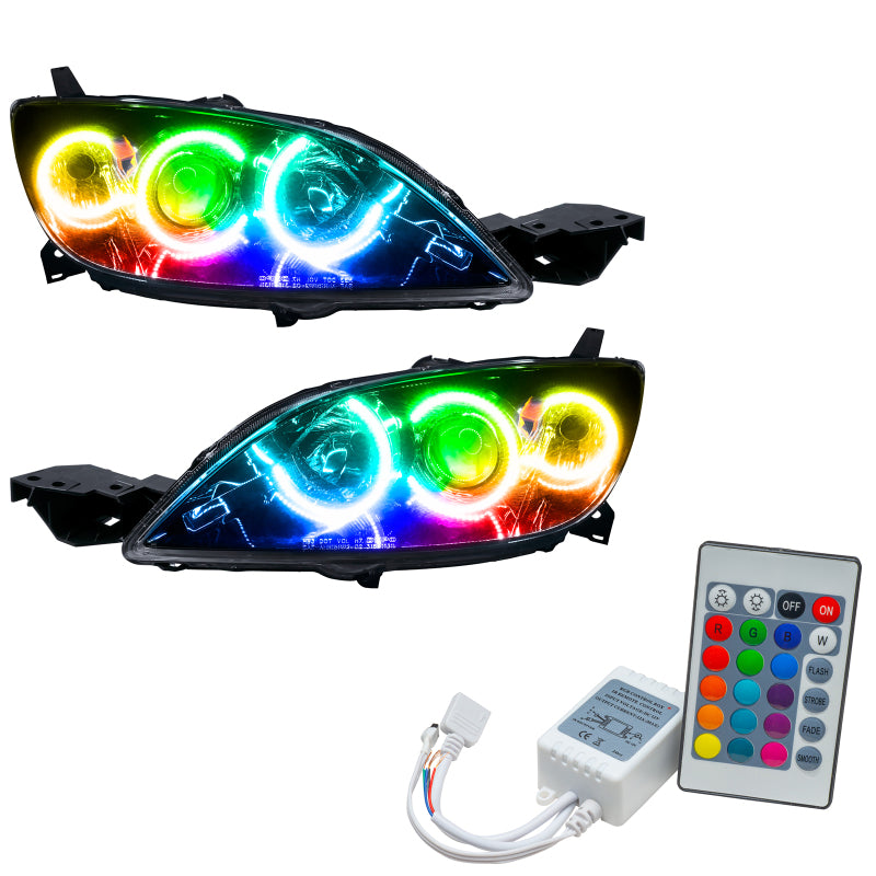 Oracle 04-09 Mazda 3 SMD HL - Hatchback - Halogen Style - ColorSHIFT w/ Simple Cntrl SEE WARRANTY - 7086-504