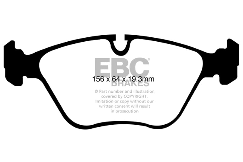 EBC 10-14 BMW X5 4.4 Twin Turbo (50) Yellowstuff Front Brake Pads - DP41994R