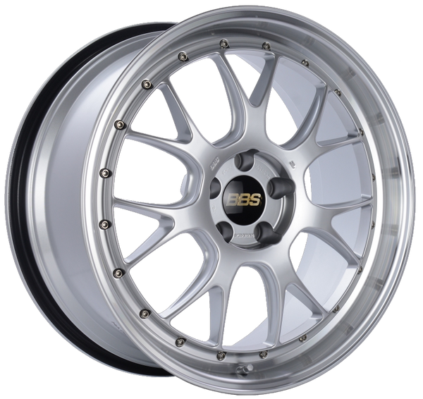 BBS LM-R 20x9.5 5x114.3 ET40 CB66 Diamond Silver Center Diamond Cut Lip Wheel - LM329DSPK by BBS