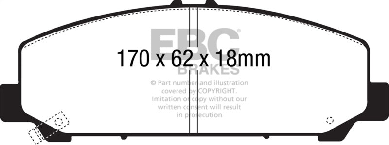 EBC 06-07 Infiniti QX56 5.6 (Akebono) Extra Duty Front Brake Pads - ED91808