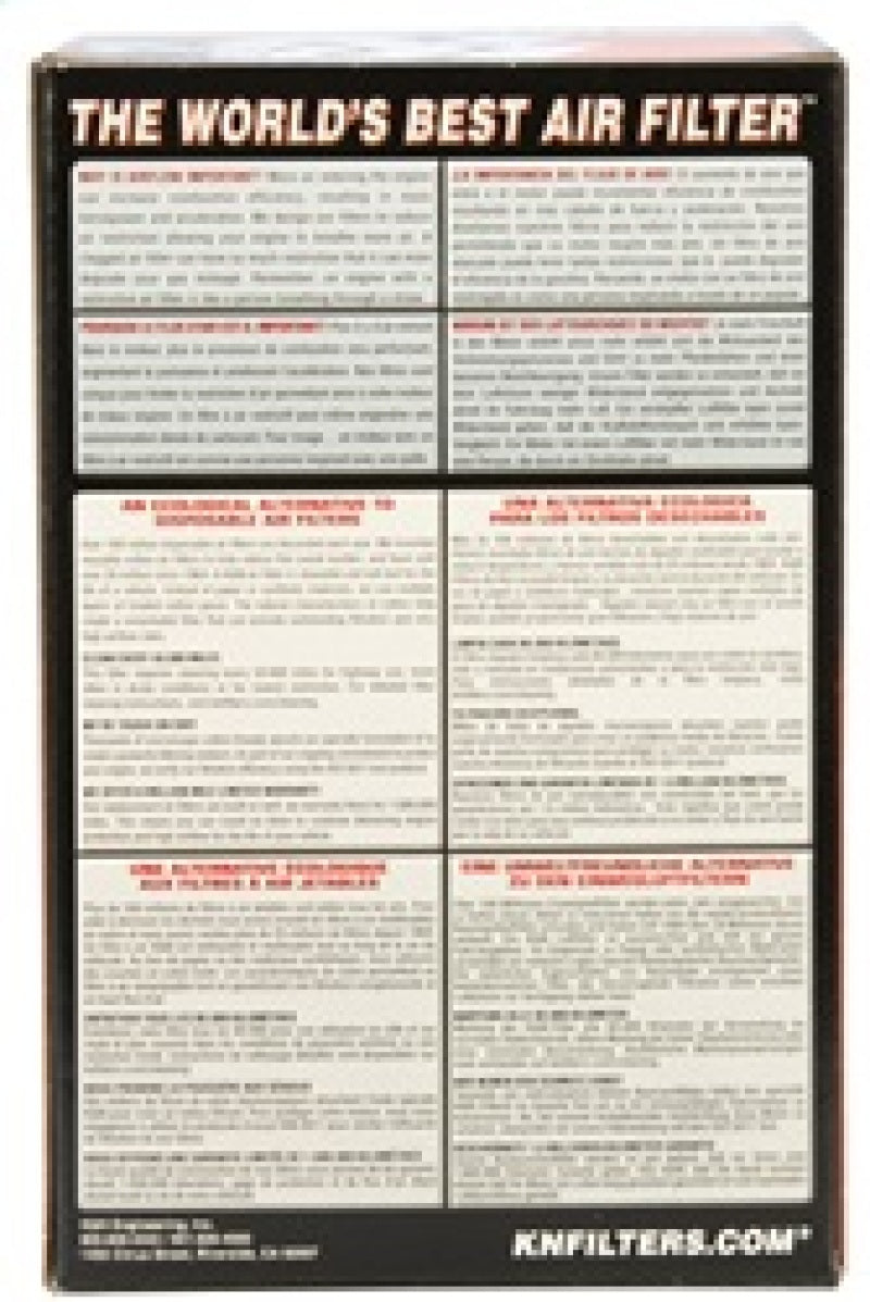 K&amp;N Filter Universal Rubber Round Straight Filter 20 Deg Angled 2-7/16in Flange 3-3/4in OD 5in H - RU-1760
