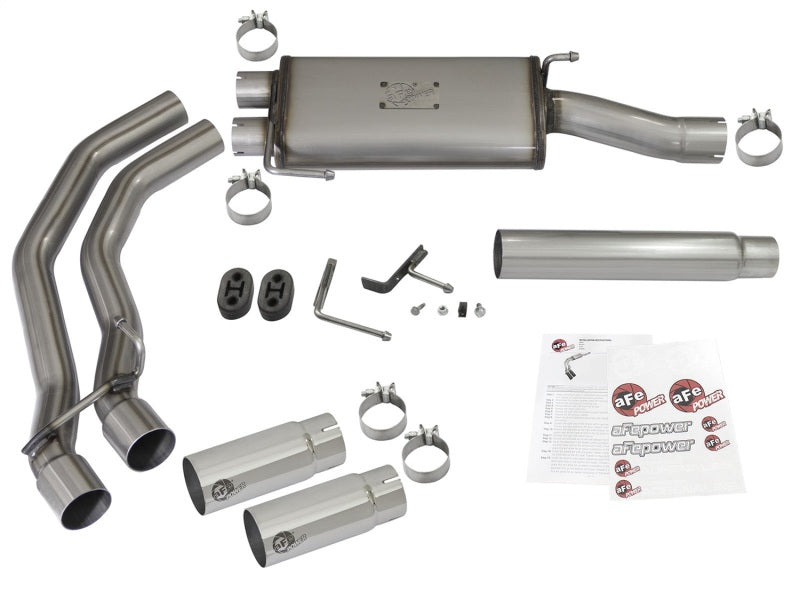 aFe Rebel Exhausts Cat-Back SS Ford F-150 04-08 V8 4.6/5.4L w/ Polished Tips - 49-43079-P