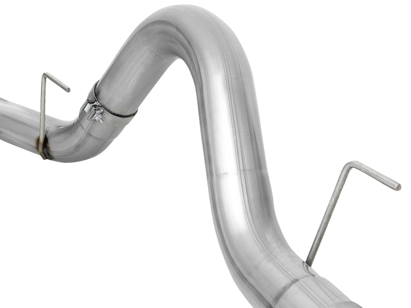 aFe Atlas 4in Aluminized Steel DPF-Back Exh 18-19 Ford F-150 V6-3.0L (td) w/ Black Tip - 49-03106-B