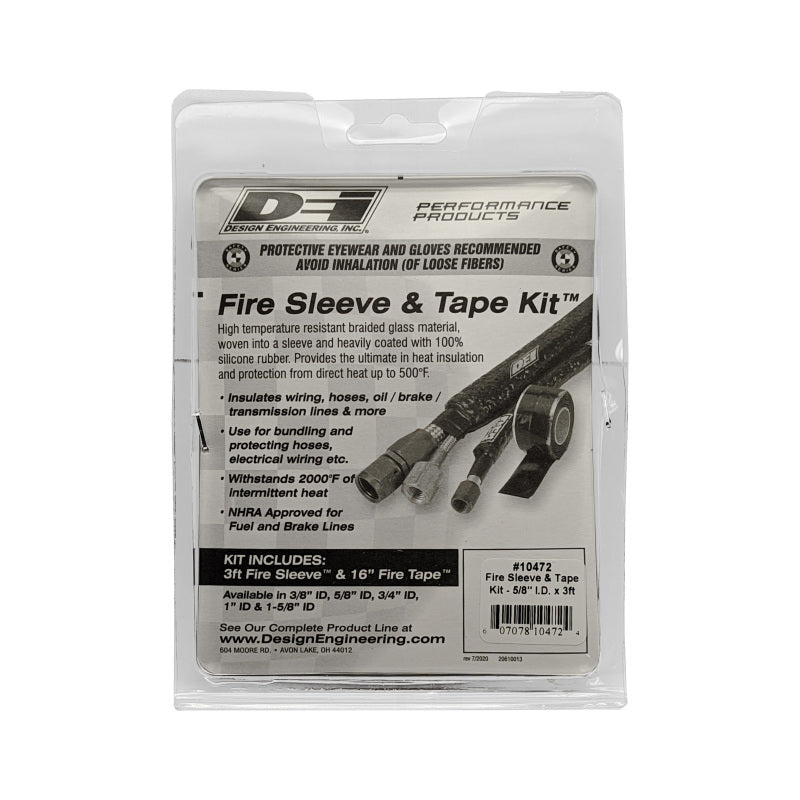 DEI Fire Sleeve and Tape Kit 5/8in I.D. x 3ft - 10472
