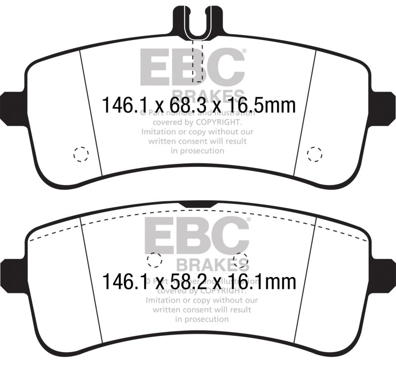 EBC 2015+ Mercedes-Benz C63 AMG (W205) Yellowstuff Rear Brake Pads - DP42350R