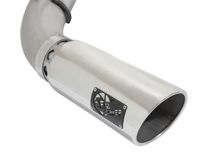 aFe Atlas Exhaust 5in DPF-Back Exhaust Aluminized Steel 2016 Nissan Titan XD V8-5.0L w/ Polished Tip - 49-06112-P