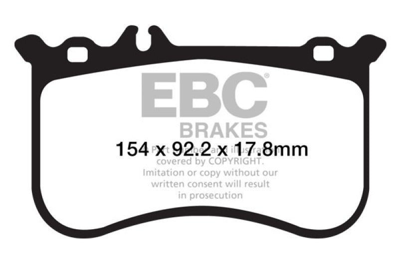 EBC 10-11 Mercedes-Benz CL550 5.5 AMG Sport Pkg Yellowstuff Front Brake Pads - DP42138R