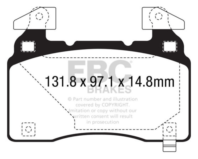 EBC 12+ Tesla Model S Electric Greenstuff Front Brake Pads - DP23028