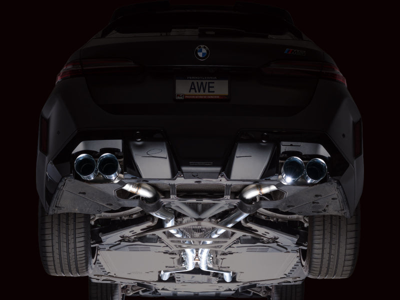AWE BMW G90/G99 M5 Track Edition Catback Exhaust - Chrome Silver Tips - 3020-42790