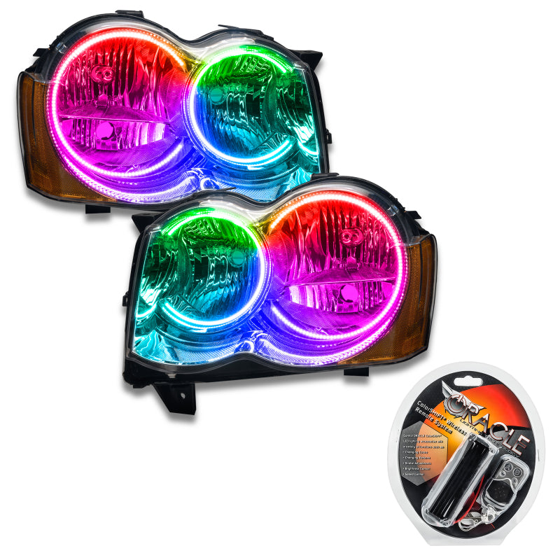Oracle 08-10 Jeep Grand Cherokee SMD HL (Non-HID) - ColorSHIFT SEE WARRANTY - 7068-330