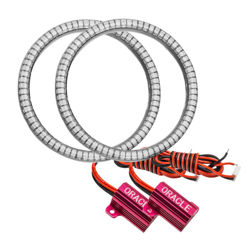 Oracle 15-21 Dodge Challenger WP LED Fog Halo Kit - Red SEE WARRANTY - 1236-003