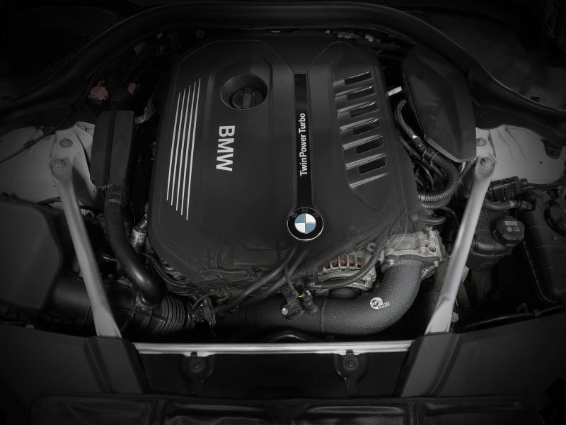 aFe 17-22 BMW 540i (G30/G31/G38) B58 L6 3.0L (t) BladeRunner 3in Aluminum Hot Charge Pipe - Black - 46-20548-B