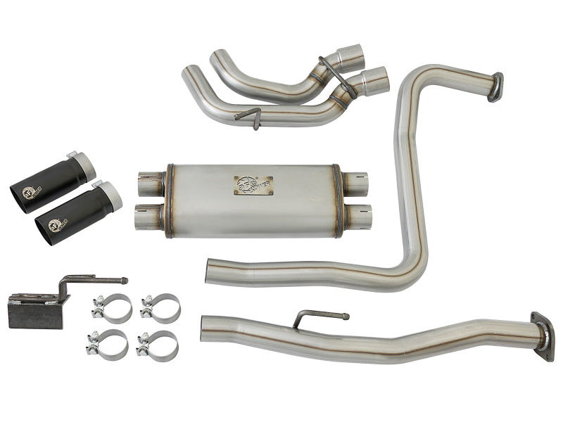 aFe Rebel Series 3in 409 SS Cat-Back Exhaust w/ Black Tips 04-15 Nissan Titan V8 5.6L - 49-46124-B