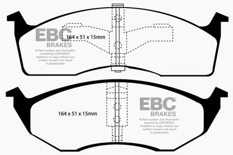 EBC 96-00 Chrysler Town & Country 3.3 (15in Wheels) Greenstuff Front Brake Pads - DP61065