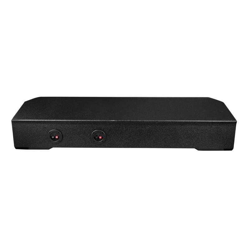 DS18 2x 8in Forward Firing Underseat Ported Box Subwoofer Enclosure -Black Spray Liner Paint Finish - EBM-FFPGLAD-2X8 - side view