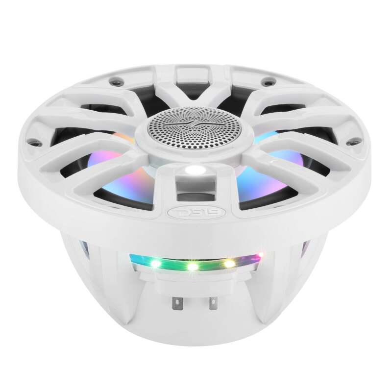 DS18 7.7in 2-Way 175 Watts RMS 4ohm Dgtl LED Lights Bullet Tweeter Cvrs Incl Wht Built-in Deck Light - NXL-IQ7.7/WH - additional view 2