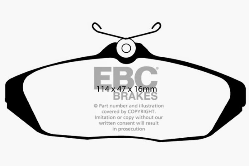 EBC 01-02 Dodge Viper 8.0 Redstuff Rear Brake Pads - DP31164C