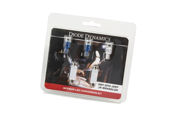 Diode Dynamics Wrangler JK 4dr Interior Kit Stage 1 - Blue - DD0365 for 2018 Jeep Wrangler - front view
