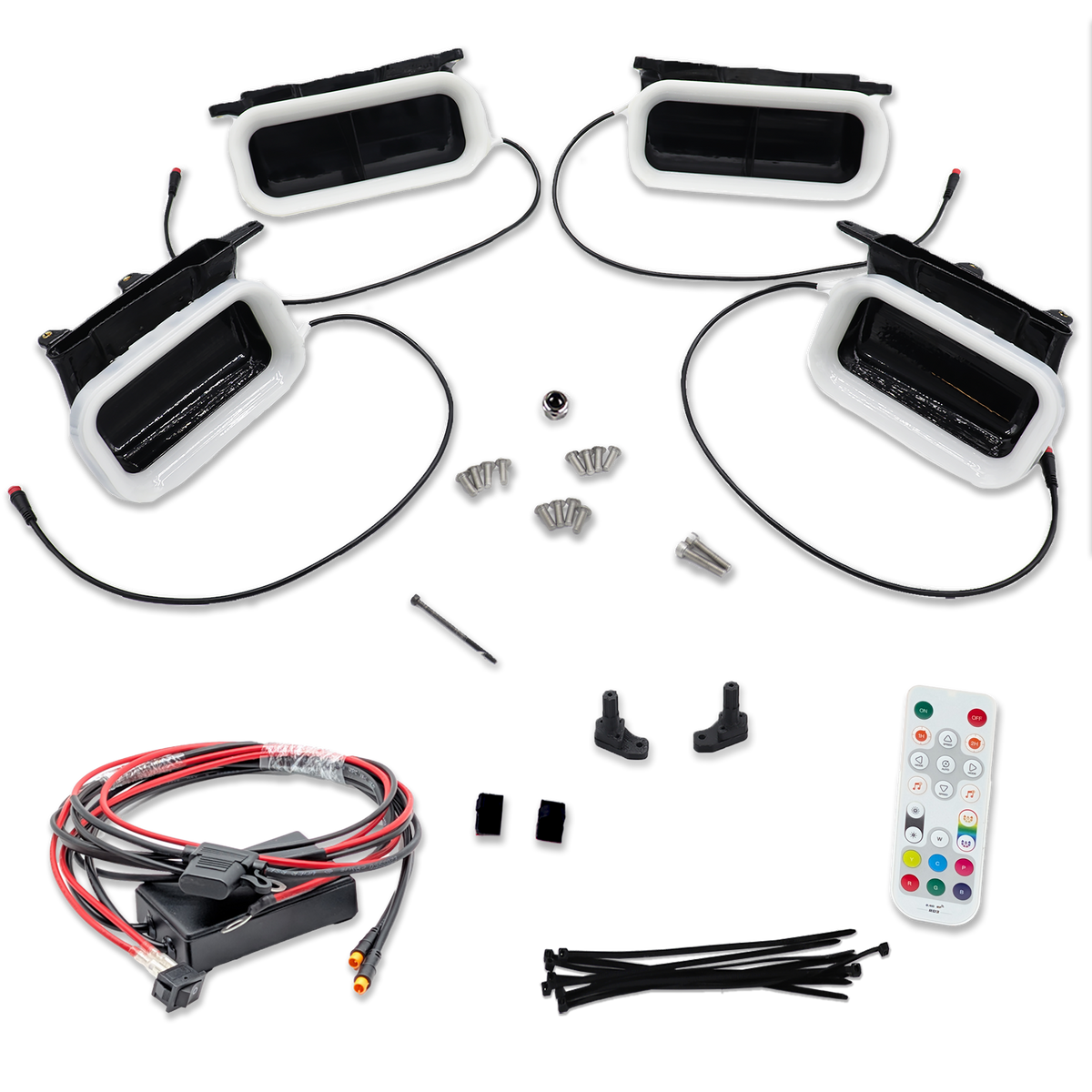2018-2020 Ford F-150 and 2021-2022 Ford F-150 Raptor Quad BIG MOUTH LIT KIT Ram Air Intake Snorkels