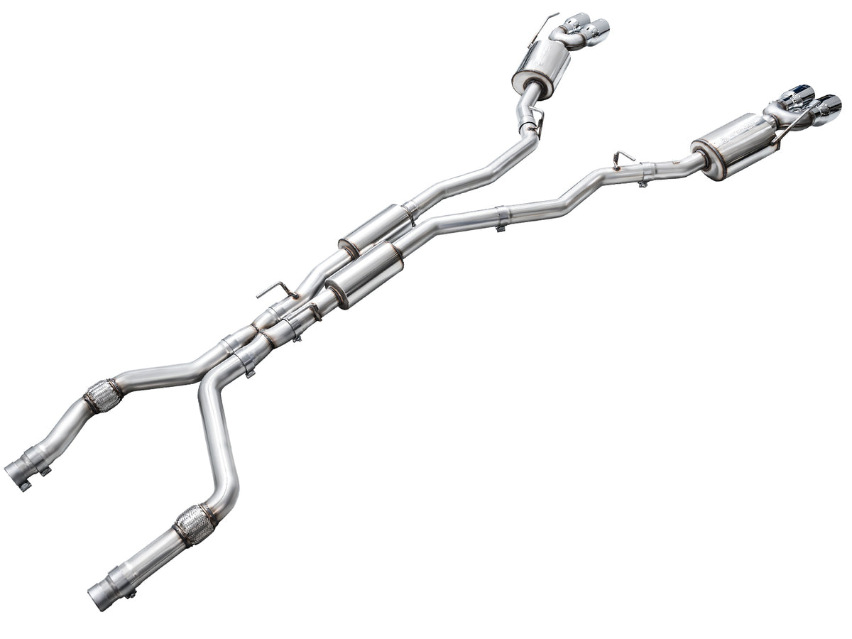 AWE Tuning 2020+ Ford Explorer ST Touring Edition Exhaust w/ Chrome Silver Tips - 3015-42625