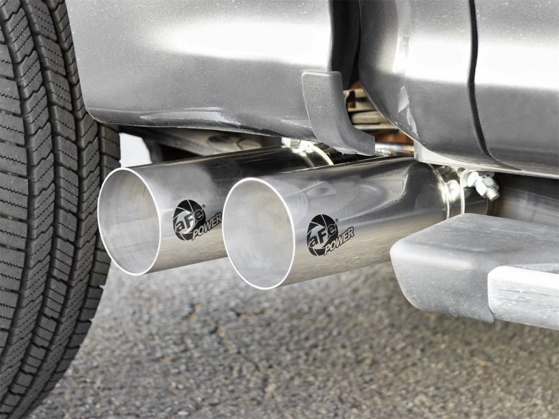 aFe Rebel Exhausts 3in SS Cat-Back 15-16 Ford F-150 EcoBoost V6 2.7/3.5L V8 5.0L w/ Polished Tips - 49-43081-P