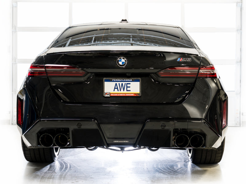 AWE BMW G90/G99 M5 Track Edition Catback Exhaust - Diamond Black Tips - 3020-43790