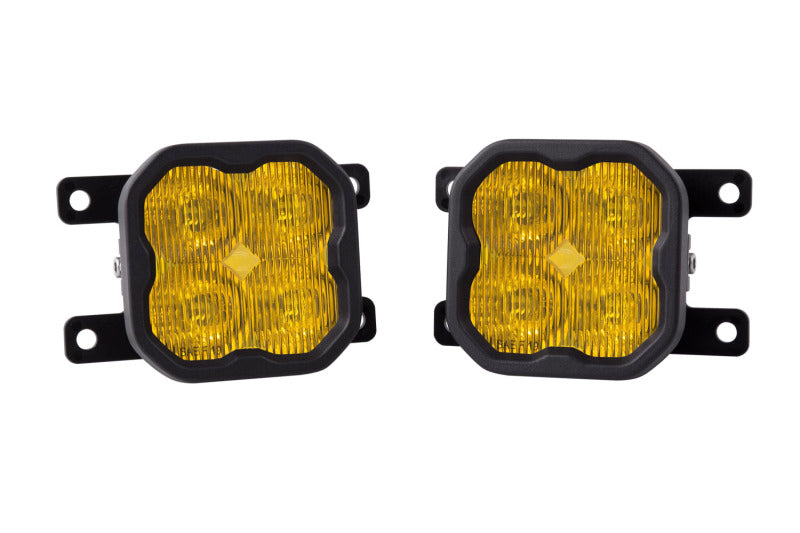 Diode Dynamics SS3 Sport Type AS Kit ABL - Yellow SAE Fog - DD6989 for 2010-2018 Ford Transit Connect - front view