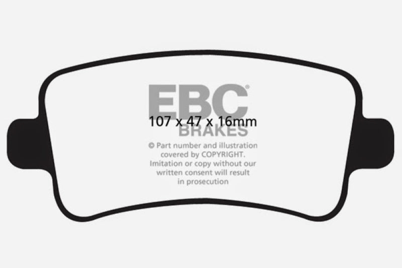 EBC 2013+ Chevy Impala 2.4L Redstuff Rear Brake Pads - DP32016C