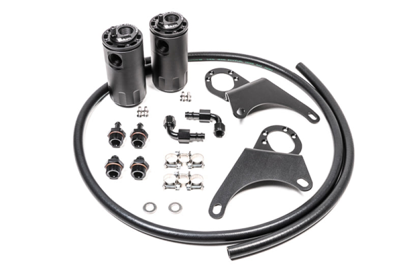 Radium Engineering Mitsubishi Evo 8-9 Dual Catch Can Kit Fluid Lock - 20-0118-FL by Radium Engineering - front view