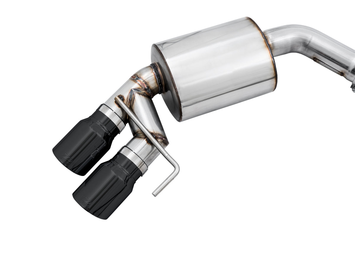 AWE Tuning 2018+ Ford Mustang GT (S550) Cat-back Exhaust - Touring Edition (Quad Diamond Black Tips) - 3015-43106