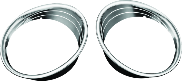 Kuryakyn Driving Light Bezels Indian Chrome - 5622 - front view