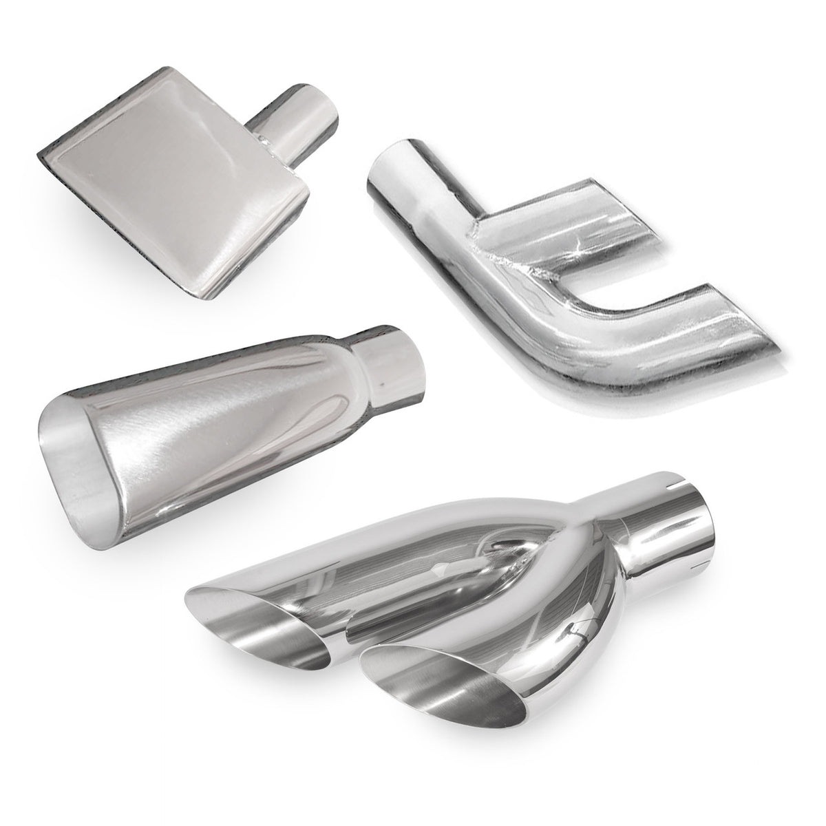 Stainless Works - Factory Style Polished Exhaust Tips 304 Stainless Steel - 7010250CV