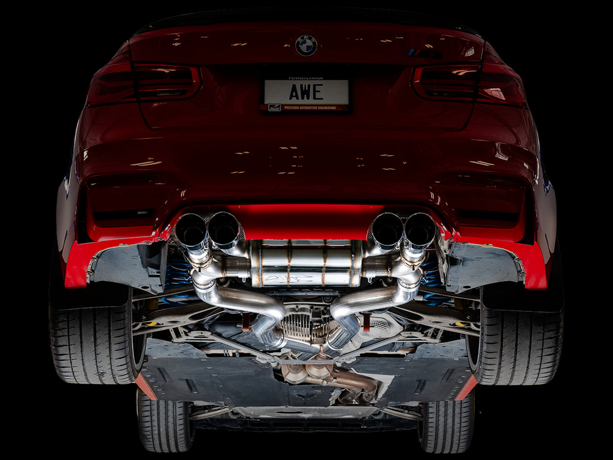 AWE Tuning BMW F8X M3/M4 SwitchPath Catback Exhaust - Chrome Silver Tips - 3025-42070