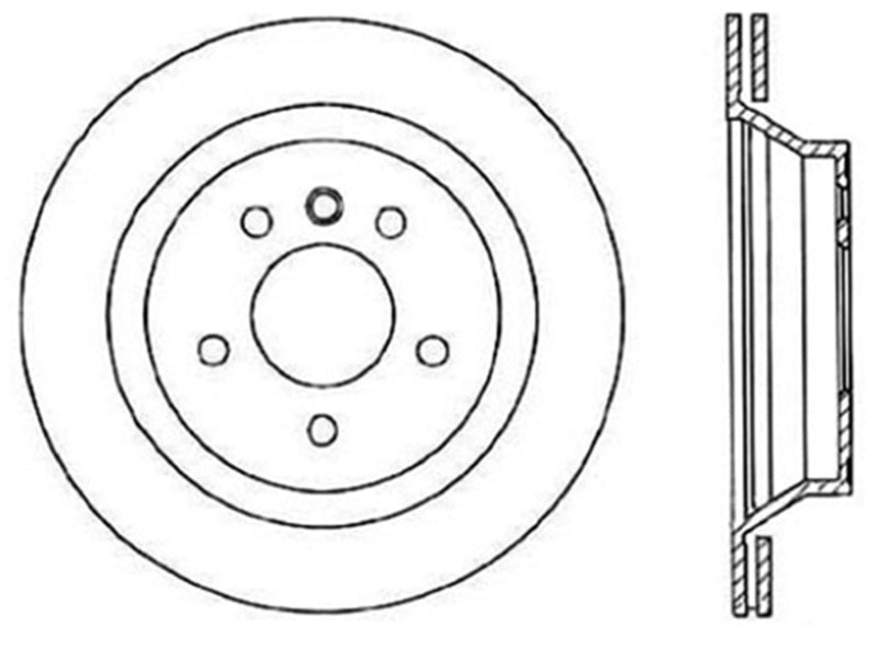 StopTech 94-99 BMW M3 / 98-02 Z3 Cryo Slotted Rear Right Sport Brake Rotor - 126.34037CSR