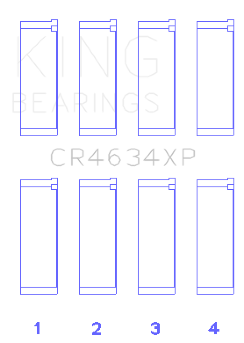 King Hyundai G4KF (Size Standard) Connecting Rod Bearing Set (Set of 4) - CR4634XP
